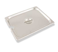1/2 Size Notched Flat Steam Table / Holding Pan Cover with Handle