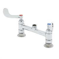 T&S Brass 8-Inch Adjustable Center Deck Mount Mixing Faucet, Less Nozzle