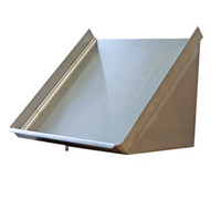 Serv-Ware 63-Inch Slanted Wall-Mounted Rack Shelf, Solid 304 Stainless Steel