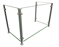 Hatco Flav-R-Shield Full-Service Pass-Over Sneeze Guard, 36 x 18 x 25 Inches