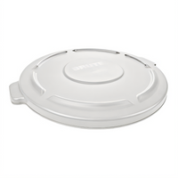 Rubbermaid Commercial BRUTE Heavy-Duty Plastic 44-Gallon White Flat Trash Can Lid