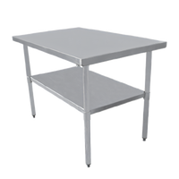 Serv-Ware Economy Series 15-Inch Wide Stainless Steel Work Table with Undershelf