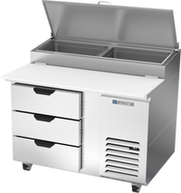 Beverage-Air DPD46HC-3 46-Inch Deli/Pizza Prep Table with 3 Drawers