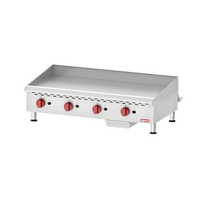 Omcan USA 48-Inch Countertop Stainless Steel Natural Gas Griddle with Thermostatic Control