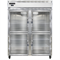 Continental Refrigerator 2FENSSGDHD Extra-Wide Two-Section Reach-in Freezer with Half Glass Doors
