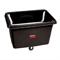 Rubbermaid Commercial Spring Platform Truck, Mobile, 14 Cu. Ft., 500 Lb. Capacity, Black