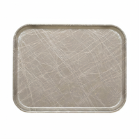 Cambro Camtray® Rectangular Fiberglass Cafeteria Tray, 8-3/4 x 15 Inch, Abstract Gray