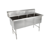John Boos B-Series 3-Compartment Stainless Steel Sink with 10