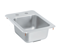 Vollrath 1734-C Underbar Drop-In Self-Rimming Stainless Steel Sink with Strainer, 10