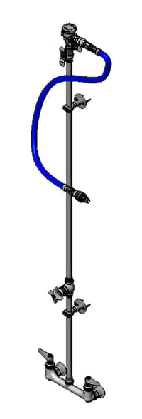 T&S Brass B-1433-LR Wall-Mount Hose Reel Supply System with 8