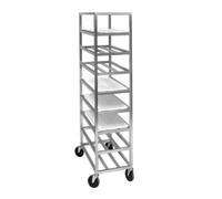 Channel Lifetime Tough Extra Heavy-Duty Universal Platter Rack Cart, 5-Shelf, End-Load Aluminum