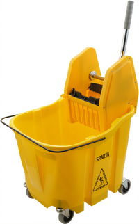 OmniFit™ 35-Qt. Mop Bucket & Down Press Wringer Combo, Yellow