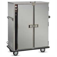 FWE Heated Insulated Tray Delivery Cart with 2 Doors and 30 Pair Fixed Slides