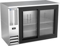 Beverage-Air 48-Inch Two-Section Food-Rated Back Bar Refrigerator with Sliding Glass Doors