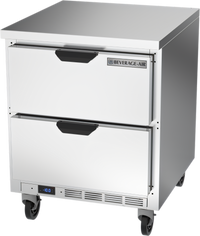 Beverage-Air 27-Inch 1-Section Worktop Freezer with 2 Drawers and Flat Top, 6.13 Cu. Ft.