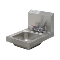 Advance Tabco 12-Inch Wide Wall Mounted Space-Saver Hand Sink with Deck Mounted Faucet