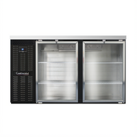 Continental Refrigerator BB59SNGD 59-Inch Shallow Depth Back Bar Cooler with Glass Doors