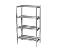 Lifetime Tough 4-Shelf Channel Style Aluminum Dunnage Shelving Rack, 48
