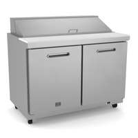 Kelvinator Commercial KCHST48.12 48-1/4-Inch Two-Section Sandwich/Salad Prep Table, Self-Contained, 12 1/6-Pan Capacity