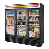 True GDM-72-HC~TSL01 Three-Section Glass Door Refrigerated Merchandiser, Standard Look, Self-Contained Bottom-Mount
