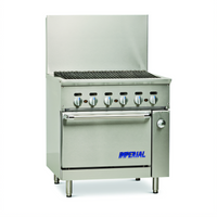 Imperial Pro Series 36 Inch Gas Charbroiler Range with Standard Oven
