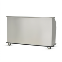 FWE SBBC-5 Stainless Steel Mobile Bar with 50 lb. Ice Bin and Sealed-In Cold Plate