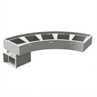 Randell 61-7/8 Inch Drop-In Curved Refrigerated Cold Well, 5-Pan, Self-Contained
