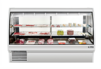 Migali Competitor Series® Full-Service Refrigerated Curved Glass Deli Display Case, 83.6-Inch, 40.5 Cu. Ft.