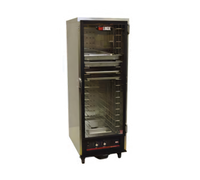 hotLOGIX HL2-8 Half-Height Humidified Heated Holding Cabinet / Heater-Proofer, Non-Insulated Aluminum, Glass Door, 16-Pan Capacity
