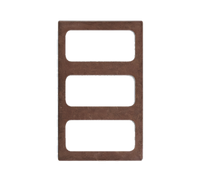 Miramar Contemporary Brown Granite Thermoset Resin Food Bar Template for 3 Decorative Pans