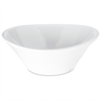 Carlisle Stadia® 32 oz White Oblong Melamine Bowl, 8 Inch Diameter