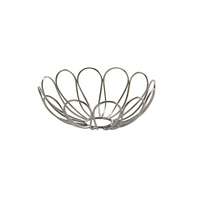 American Metalcraft Bloom Round Stainless Steel Serving Basket, 6-7/8 Inch Diameter