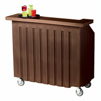 Cambro Cambar 54-Inch Portable Beverage Bar with Ice Sink and Speed Rail