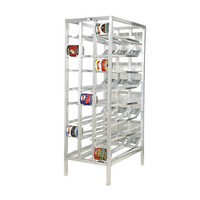 Mobile First In / First Out Aluminum Can Rack for 156 #10 Cans