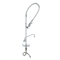 T&S Brass EasyInstall Single-Hole Deck-Mount Pre-Rinse Unit with 12-Inch Add-On Faucet