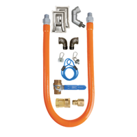 BK Resources Set-Pro 48-Inch 1/2-Inch I.D. Stainless Steel Gas Hose Connection Kit