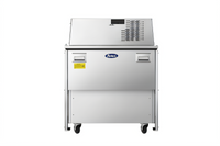 Atosa Single-Sided Forced-Air Refrigerated Milk Cooler Cart, 8-Crate Capacity, Stainless Steel, 115V