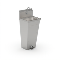 John Boos Pro-Bowl Floor-Mount Stainless Steel Hand Sink with Tapered Pedestal, 14 x 10 x 5 Bowl