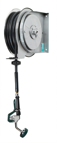 Krowne Royal Series Open Gray Powder-Coated Pre-Rinse Hose Reel Assembly, 35-Foot Hose