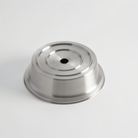 American Metalcraft Round Stainless Steel Plate Cover for 8-1/16 to 8-1/4 Inch Plates