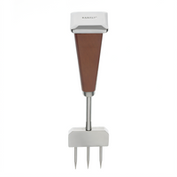 Barfly Deluxe 8-Inch 3-Prong Ice Chipper with Cast Stainless Steel Head and Wood Handle