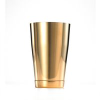 Barfly 18 oz Half-Size Gold-Plated Stainless Steel Cocktail Shaker with Capped Bottom