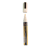 Securit Rain & Smear Proof White Chalk Markers, Small Tip, Pack of 4