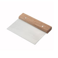 Winco Dough Scraper with 6 x 3 Inch Stainless Steel Blade and Wood Handle