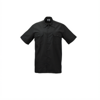 Mercer Culinary Metro Edge® Unisex Brewer/Work Shirt with Mesh Back, Black, X-Small