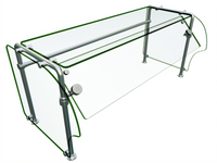 Hatco Flav-R-Shield ES90-48 48-Inch Self-Service Tempered Glass Sneeze Guard