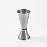 American Metalcraft Double-Ended Stainless Steel Jigger, 3/4 oz. x 1-1/2 oz.