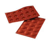 Silikomart Silicone Half-Sphere Baking Mold with 15 Cavities