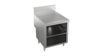 Krowne Stadium Series 24-Inch Stainless Steel Underbar Drainboard Storage Cabinet with Locking Hinged Door