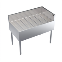 Krowne Royal Series Freestanding Underbar Corner Drainboard with Right End Return, 42 x 24 Inches